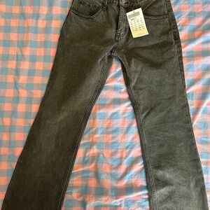 Brandy Melville washed black straight leg jeans